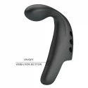 Pretty Love Rechargeable Vibrating Finger Sleeve, 10 functions of vibration, Silicone, Black