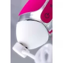 JOS BALLE, Vibrator with clitoral stimulator with moving balls, silicone, pink, 23 cm