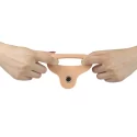 Dildo do podwójnej penetracj The Ultra Soft Double Sleeve Vibro