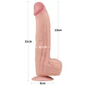 Realistyczne dwuwarstwowe dildo King Sized Sliding Skin Dual 12"