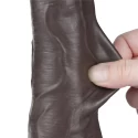 DILDO 8.5'' SLIDING SKIN DUAL LAYER DONG BLACK