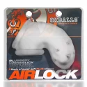 [sil/tpr] airlock air-lite vented chastity black ice