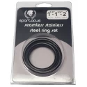 Spartacus black seamless stainless steel c-ring set-1.5", 1.75" & 2"