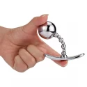 Metal Anal Plug Medium Flexible Crystal Black Rigg