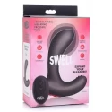 Swell inflatable vibrating prostate plug