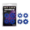 Get Lock Cock Rings Set-Blue