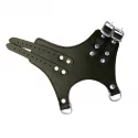 665 leather double pull parachute black