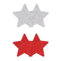 PRETTY PASTIES GLITTER STARS BLACK GOLD 2 PAIR