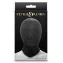 FETISH & FASHION ZIPPERED MOUTH HOOD BLACK