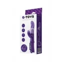 A-TOYS, Vibrator with clitoral stimulator, TPR, purple, 22,5 cm