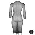 Long dress fishnet structure and turtle neck - osx