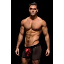 ENVY SNAP DOWN MESH BOXER BRIEF BLACK RED, L/XL