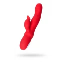 JOS Redli vibrator with moving head, silicone, red, 21 cm