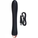 Unrealistic vibrator WANAME D-SPLASH STREAM, silicone, black, 21 cm