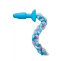 WHIPSMART 4.9 INCH SILICONE PLUG WITH PLAY TAILS RAINBOW TAIL