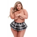 TEACHERS PET SEXY SCHOOLGIRL SKIRT GREEN, QUEEN