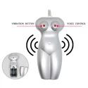 BAILE - Masturbator toy, TPR, double vibrating egg with voice, 3AAA batteries