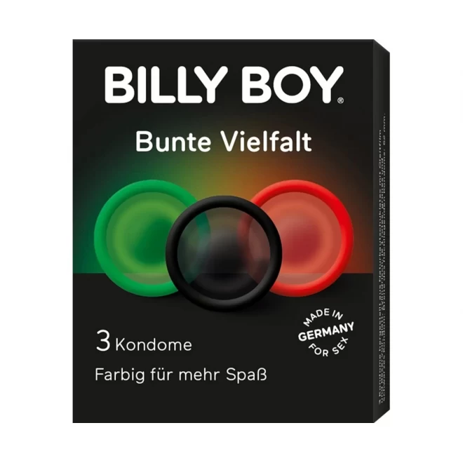 Kolorowe prezerwatywy Billy Boy 3 szt.