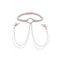 PEACHES ‘N CREAME COLLAR WITH NIPPLE CLAMPS