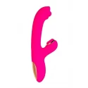 Vibrator with stimulating ball and vacuum stimulation JOS Rolli, silicone, pink, 22 cm