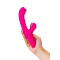 Vibrator with stimulating ball and vacuum stimulation JOS Rolli, silicone, pink, 22 cm