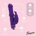 Teazers Silicone Rabbit Vibrator - Purple