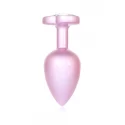 Plug-Jewellery Pearl Pink Heart PLUG- Clear L