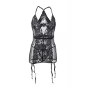 Babydoll with garter belt and thong 2XL-3XL