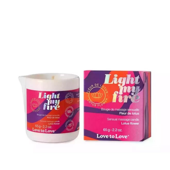 LIGHT MY FIRE - MASSAGE CANDLE - LOTUS FLOWER 65G / 2.2OZ.