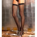 Pończochy w szydełkową siateczkę Rene Rofe Net Thigh High