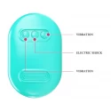 ABS, 3 intensities of electric stimulation, 7 vibration settings, USB rechargeable.
