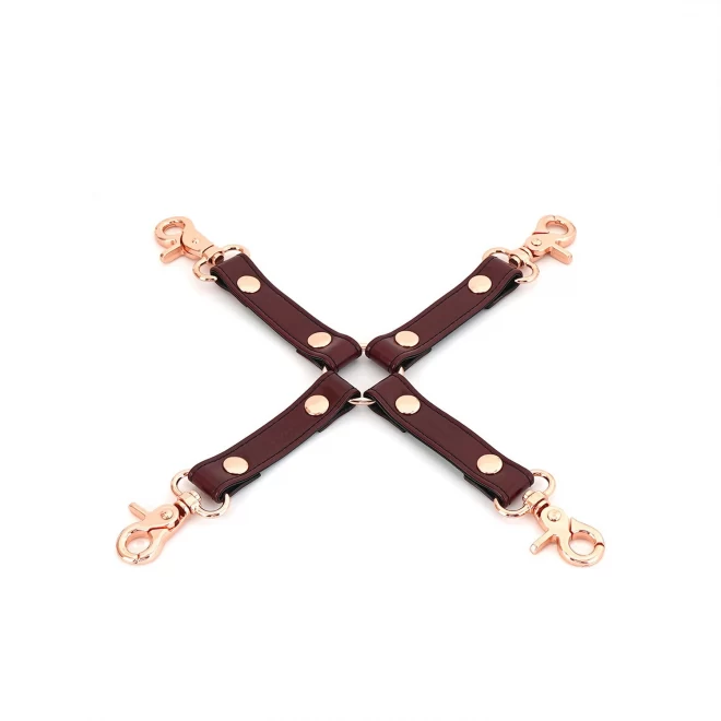 Liebe seele uprząż bondage wine red hogtie