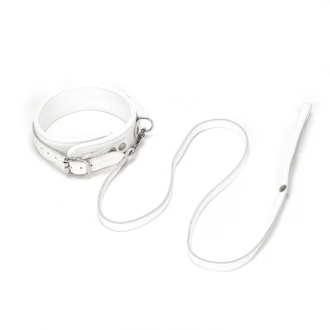 Liebe seele obróżka ze smyczą fuji white collar with leash