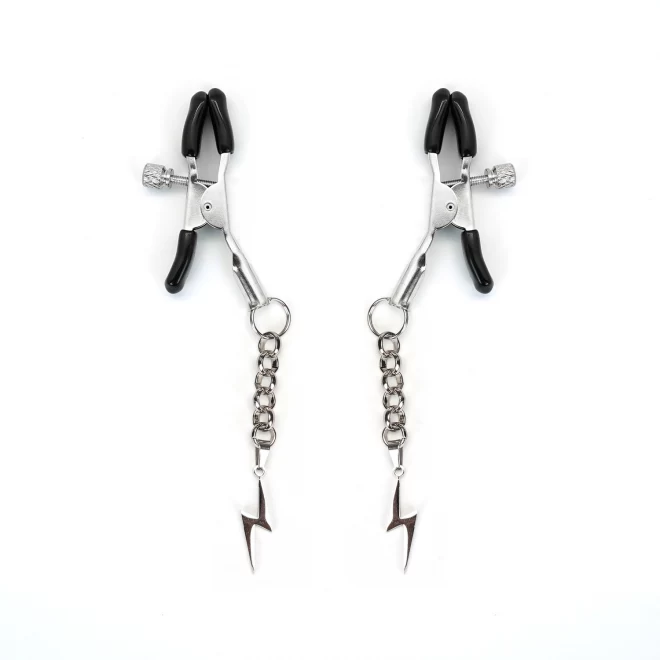 Liebe seele klamerki na sutki silver lightning nipple clamps
