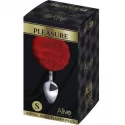 Alive korek analny z ogonkiem metal anal fluffy plug red l
