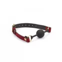 Liebe seele kinbaku ukiyoe bal gag with red rosy leather straps
