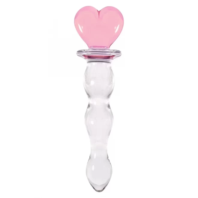 Szklane dildo z serduszkiem Crystal Heart Of Glass