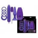 Flirty kit set, 8er set,vibe & penisringe &bullet&plug,lila