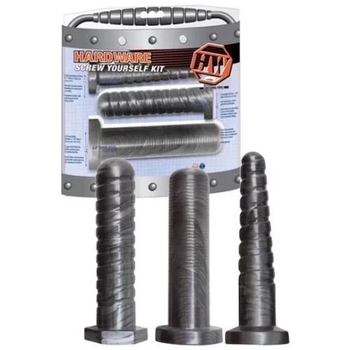 Zestaw korków analnych w kształcie śrub Hardware Screw Yourself Kit