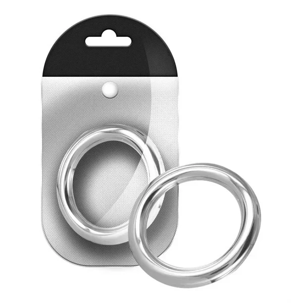 Metalowy pierścień na penisa Stainless Steel Round Cock Ring 10 mm. x 50 mm.