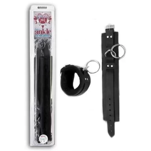 Skórzana obroża i opaski na nadgarstki wyściełane futerkiem Deluxe Wrist Restraints