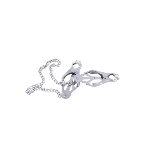 Classic clovers | chromed nipple clamps with chain