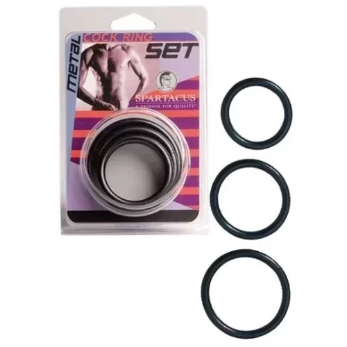 Pierścienie erekcyjne Cock Rings Black Steel