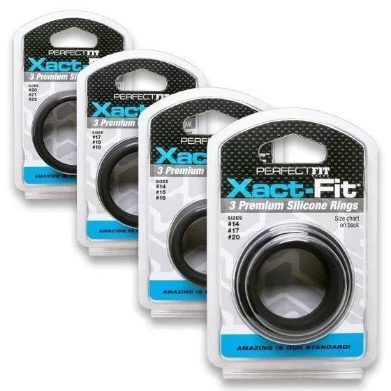 Xact-fit 3-ring-kit s-m (includes 14, 15, 16) - black