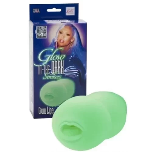 Świecący w ciemności masturbator w kształcie ust Glow In The Dark - Glow Lips