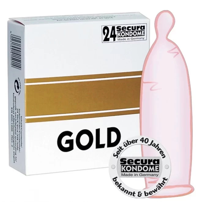 Różowe prezerwatywy Secura Gold 24 szt.