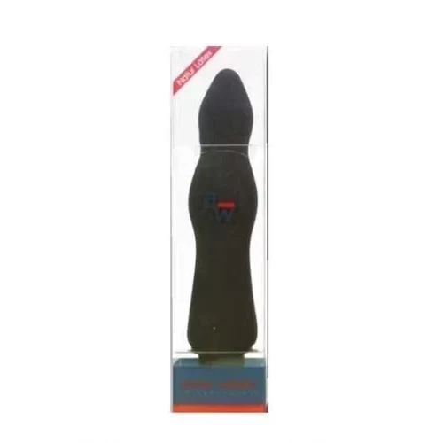 Lateksowy wibrator czarny Wilhelm - 18x3-4cm (4 kolory)