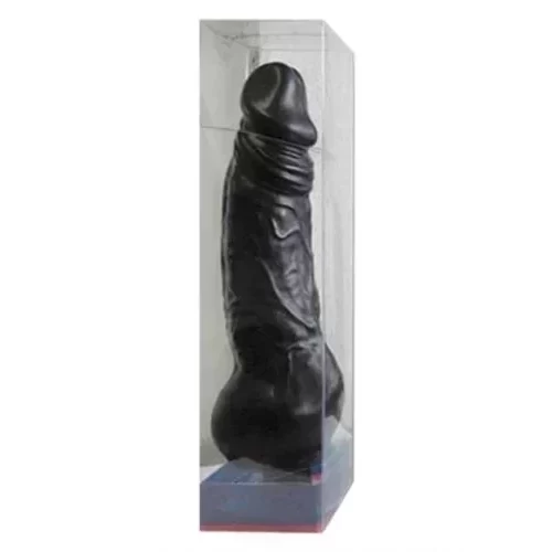 Czarny wibrator analny Wilhelm 26x5,5cm