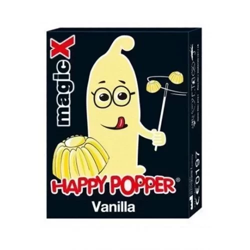 Waniliowe prezerwatywy Happy Popper Vanilla 3szt.