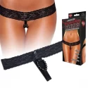 Stymulujące stringi z otwartym krokiem Hustler Stimulating Panties Slim